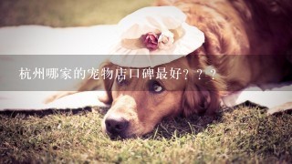 杭州哪家的宠物店口碑最好？？？