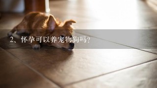 怀孕可以养宠物狗吗?