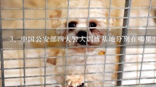 中国公安部四大警犬训练基地分别在哪里?