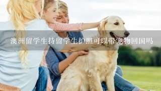 澳洲留学生持留学生护照可以带宠物回国吗