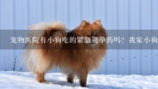 宠物医院有小狗吃的紧急避孕药吗？我家小狗早上出去，被那个了，怎么办？急！！！！