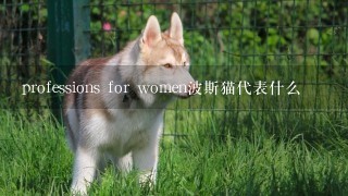 professions for women波斯猫代表什么