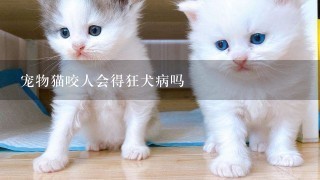 宠物猫咬人会得狂犬病吗