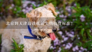 北京到天津高铁托运宠物收费标准？
