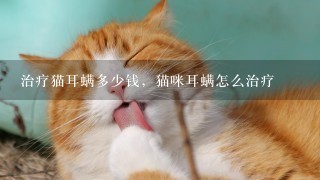 治疗猫耳螨多少钱，猫咪耳螨怎么治疗