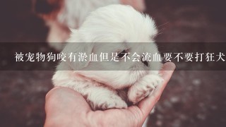 被宠物狗咬有淤血但是不会流血要不要打狂犬疫苗呀