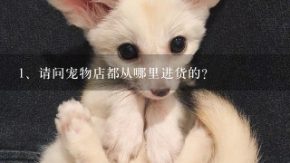 请问宠物店都从哪里进货的？