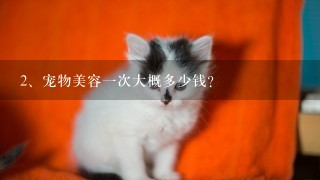 宠物美容一次大概多少钱？