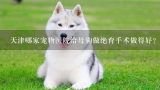 天津哪家宠物医院给母狗做绝育手术做得好？