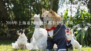 2016年上海亚洲宠物展都有什么活动