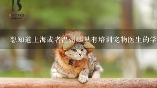 想知道上海或者温州哪里有培训宠物医生的学校或机构