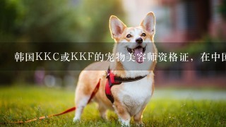 韩国KKC或KKF的宠物美容师资格证，在中国认可吗？就是说就业方面好用么？