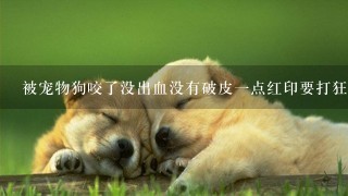 被宠物狗咬了没出血没有破皮一点红印要打狂犬疫苗吗