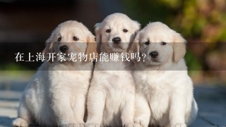 在上海开家宠物店能赚钱吗？