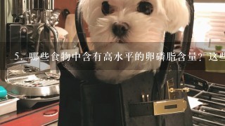 5. 哪些食物中含有高水平的卵磷脂含量？这些食品对健康有益还是有害？